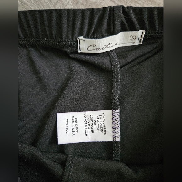 Cactus 2 Two Piece Black Leggings & Long Sleeve Rhinestone Top Lot Small - Picture 5 of 12